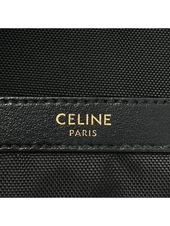 Celine Nylon Logo Zip Backpack Black main image 5